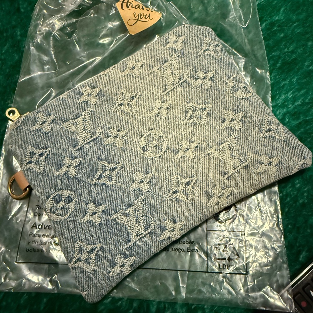 Designer Louis Vuitton Denim Pouch
